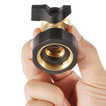 Load image into Gallery viewer, AuySier 2 Pack Garden Hose Shut Off Valve, Easy Grip Rubber Handle, 3/4" Heavy Duty Solid Brass Fittings Water Hose Shutoff Valve with 4 Pcs Hose Washers