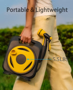 Load image into Gallery viewer, Garden Hose with Reel 50ft Expandable Water Hose with 8 Pattern Nozzle, Fits 1/2" & 3/4" Threaded Faucets,Lightweight & Flexible for Garden,Car Wash,Pet Bath,Patio Cleaning,Durable Anti-Leak Design