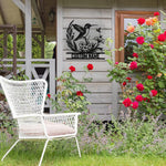 Load image into Gallery viewer, Personalized Metal Signs | Bird Metal Wall Art | Metal Name Sign Birds Welcome Plaque | Custom Garden Sign Yard Signs | Personalized Wedding Gifts | Housewarming Decor Indoor Outdoor