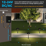 Load image into Gallery viewer, SUNVIE LED Low Voltage Landscape Lighting 12V Landscape Lighting Kit with Connectors, Low Voltage Pathway Lights with Spotlights Aluminum Pathway Lights Wired Waterproof for Patio Yard Garden, 12 Pack