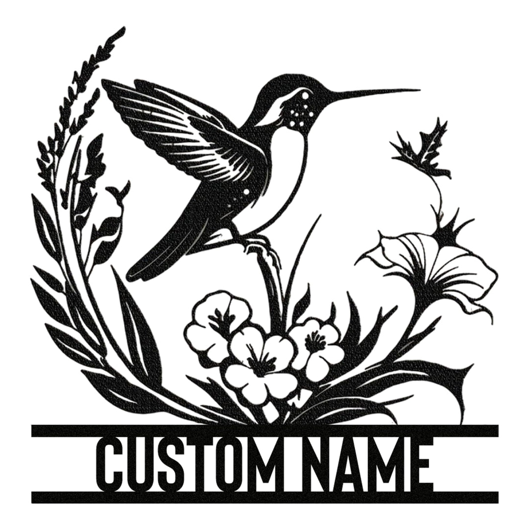 Personalized Metal Signs | Bird Metal Wall Art | Metal Name Sign Birds Welcome Plaque | Custom Garden Sign Yard Signs | Personalized Wedding Gifts | Housewarming Decor Indoor Outdoor