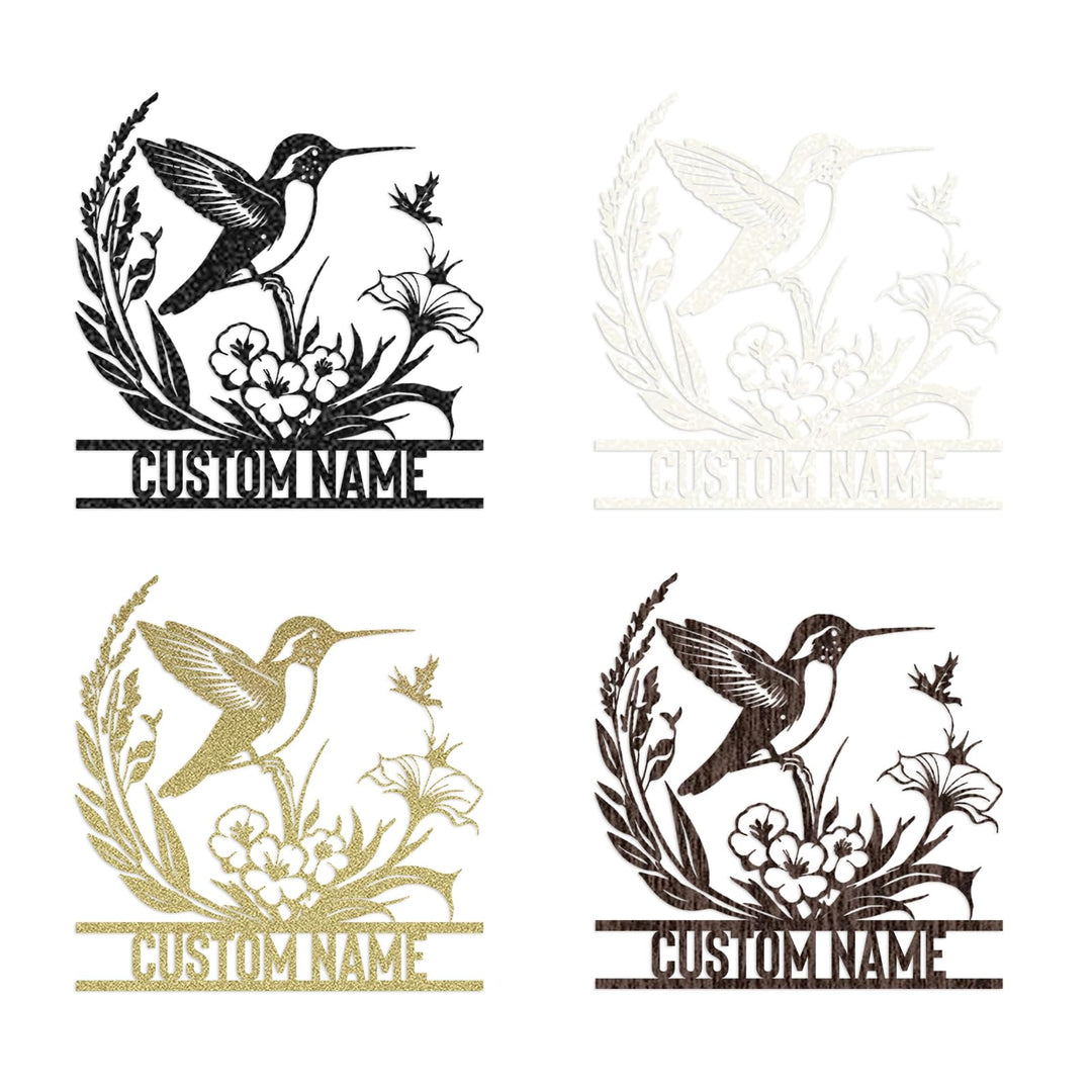 Personalized Metal Signs | Bird Metal Wall Art | Metal Name Sign Birds Welcome Plaque | Custom Garden Sign Yard Signs | Personalized Wedding Gifts | Housewarming Decor Indoor Outdoor