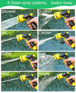 Load image into Gallery viewer, Garden Hose with Reel 50ft Expandable Water Hose with 8 Pattern Nozzle, Fits 1/2&quot; &amp; 3/4&quot; Threaded Faucets,Lightweight &amp; Flexible for Garden,Car Wash,Pet Bath,Patio Cleaning,Durable Anti-Leak Design
