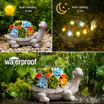 Load image into Gallery viewer, Nacome Garden Outdoor Statues Turtle with Succulent and 7 LED Lights - Lawn Decor Tortoise Statue for Patio, Balcony, Yard Ornament - Unique Housewarming Gifts
