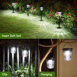 Load image into Gallery viewer, WTGEGF Solar Pathway Lights Outdoor Waterproof, 4 Pack 200 Lumens Super Bright Solar Garden Lights with 2 Lighting Modes, Auto On/Off Outdoor Solar Lights for Yard, Walkway, Lawn, Driveway, Path
