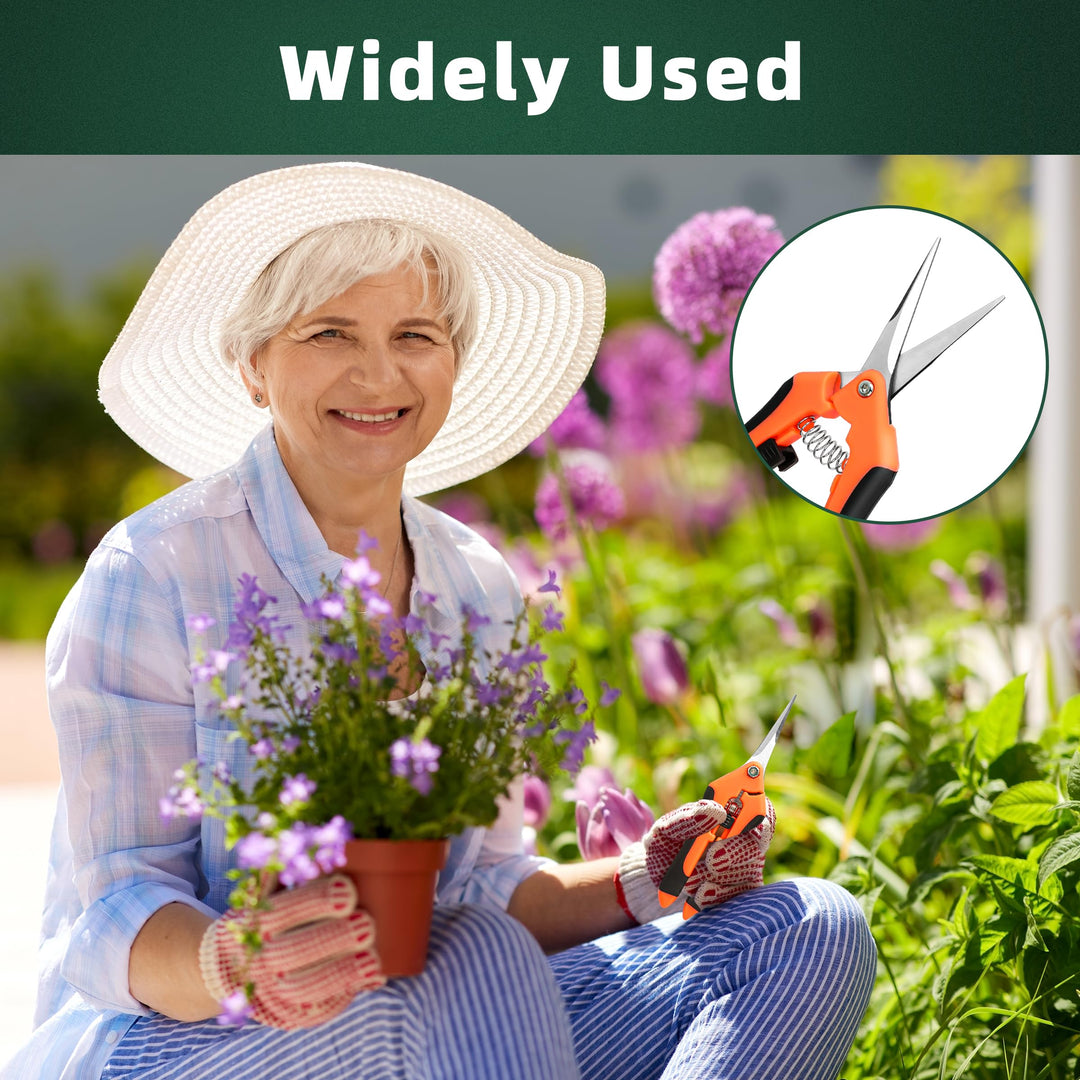 EWPJDK 3 Pack Garden Pruning Shears, Stainless Steel Shears, Gardening Shears, Scissors, Garden Clippers, Pruning Snips, Pruning Shears for Gardening Tools