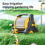 Load image into Gallery viewer, Portable High-Pressure Retractable Hose Reel – Wall-Mounted Water Hose Holder for Home &amp; Garden